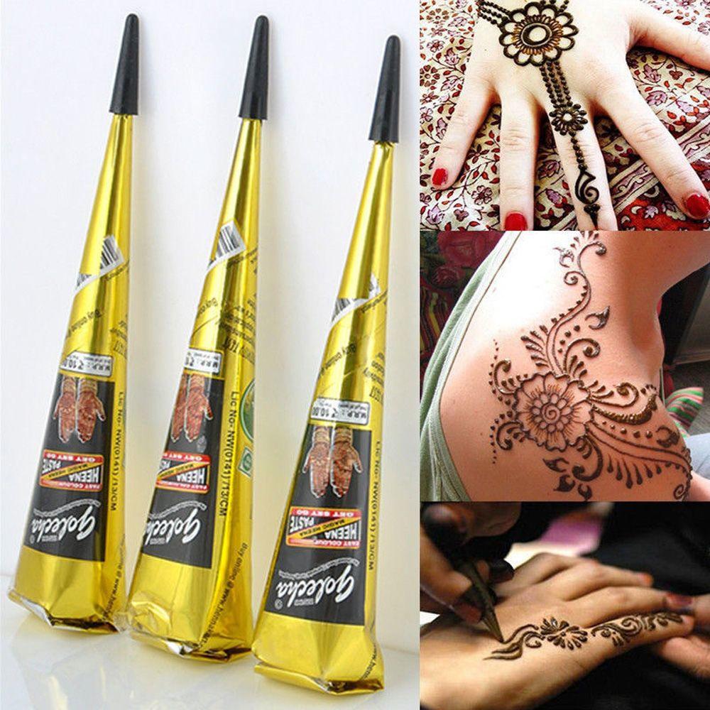Ethnic Fashion India - Pâte de tatouage flash temporaire naturel,