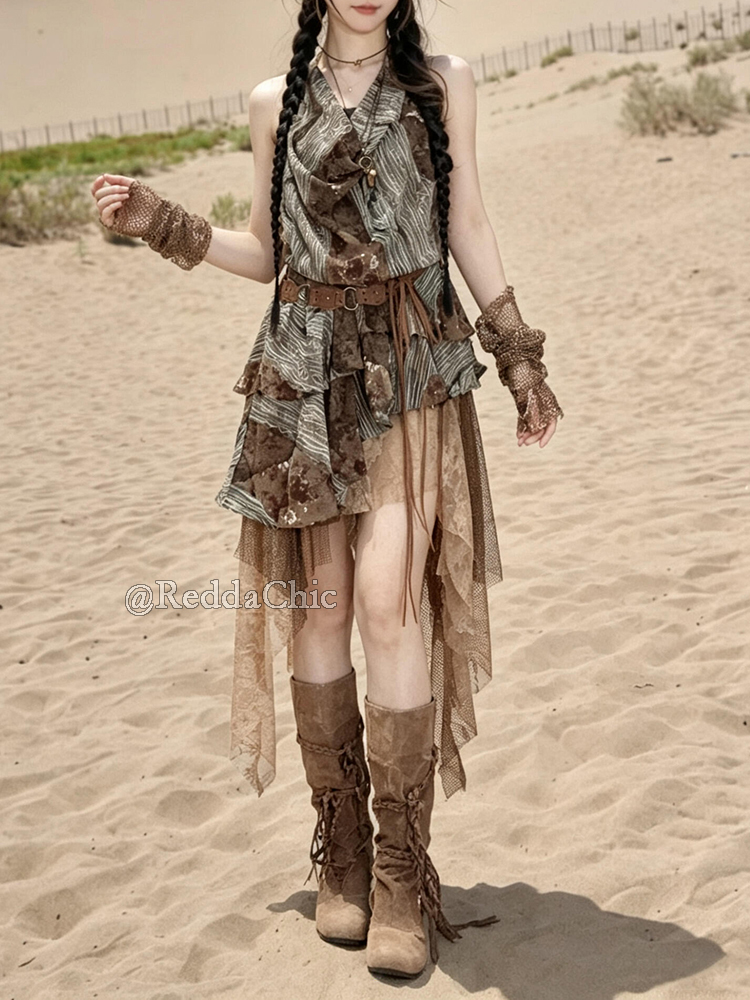 Ensemble robe ReddaChic rétro  - Ethnic Fashion Dress avis et prix